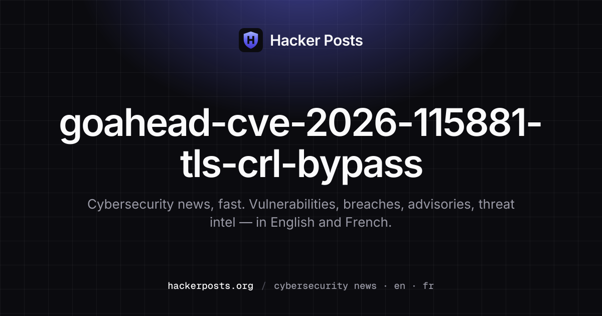 GoAhead 6.1.1 fixes TLS flaws: revoked certs accepted, DH downgrade ...